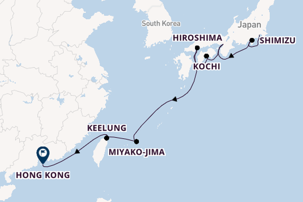 Japan from Tokyo, Japan with the Norwegian Jade