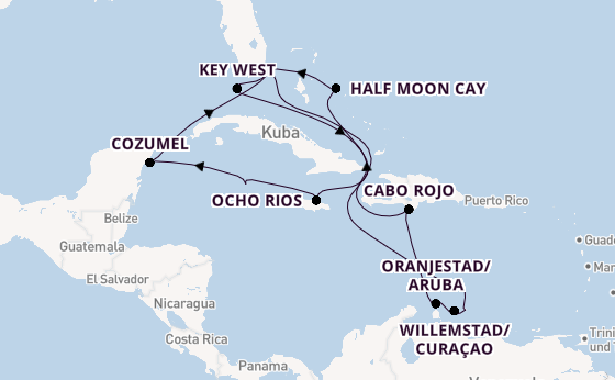 Karibik ab Miami auf der Zuiderdam