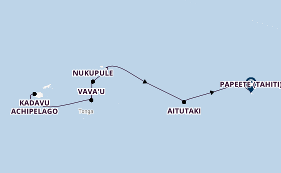 Polynesien ab Lautoka, Fiji auf der Seabourn Pursuit