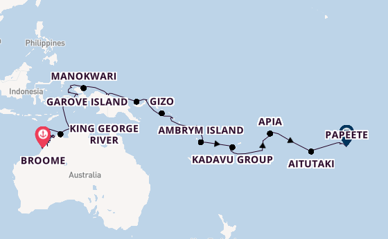 Australia from Broome, Australia with the Seabourn Pursuit