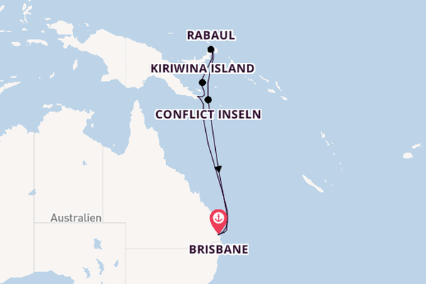 Australien ab Brisbane, Australien auf der Carnival Encounter
