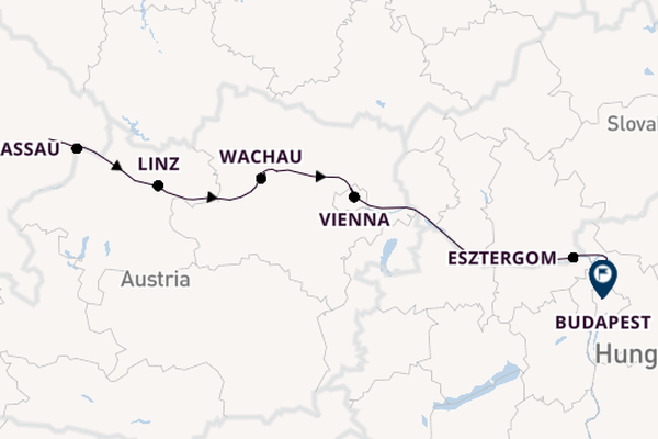 Danube River, Europe from Vilshofen, Germany with the AmaBella