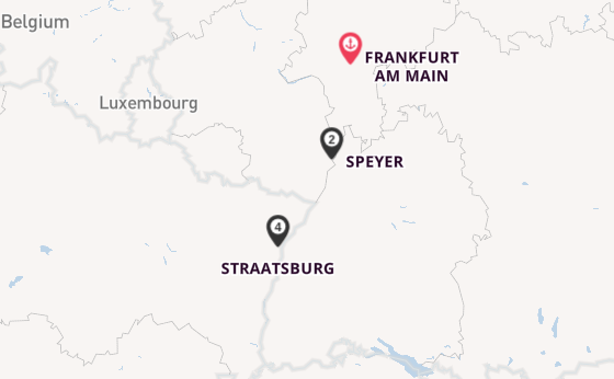 Rijn vanaf Frankfurt am Main, Duitsland met de Andrea