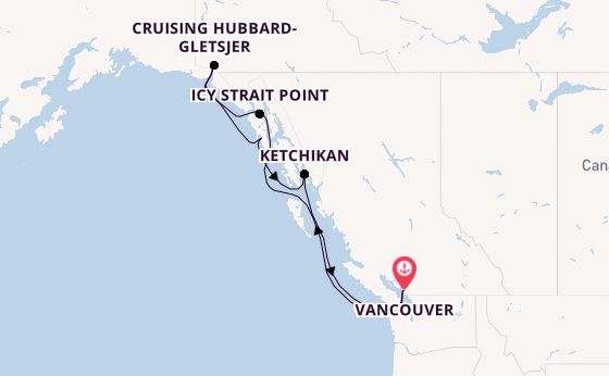 Alaska vanaf Vancouver, Canada met de Anthem of the Seas®
