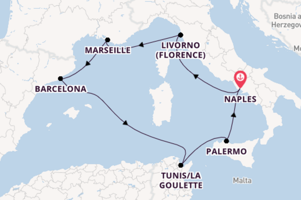 Western Mediterranean From Naples with the MSC Seaside