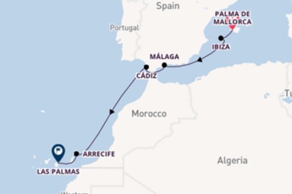 8daagse cruise naar Málaga