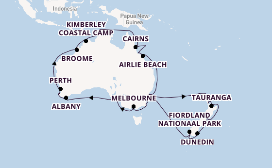 Australië en Nieuw-Zeeland vanaf Sydney, Australië met de Grand Princess
