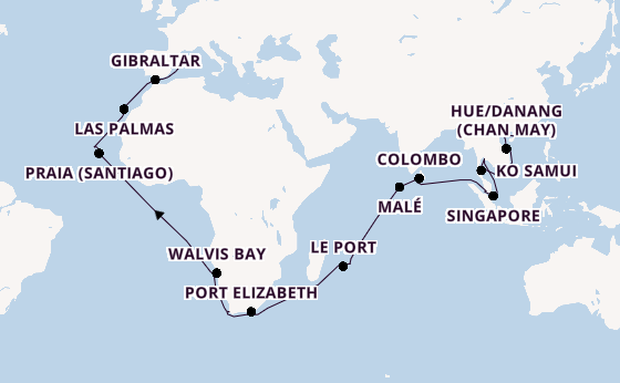 Zuidoost-Azië vanaf Hongkong met de Mein Schiff 6