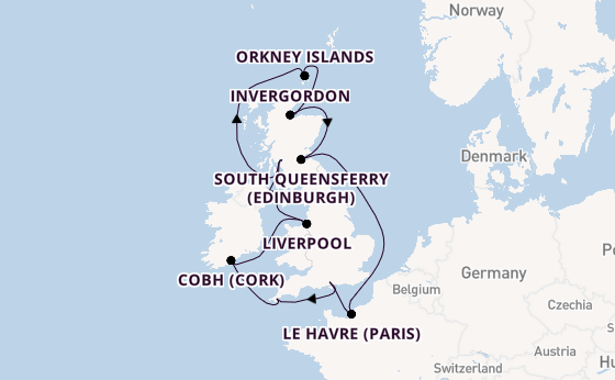 United Kingdom from Southampton, England with the Majestic Princess