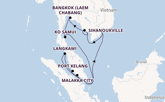 Südostasien ab Singapur, Singapur auf der Explora III