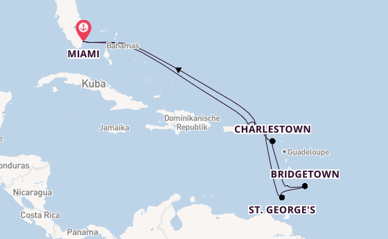 Karibik ab Miami auf der Queen Elizabeth
