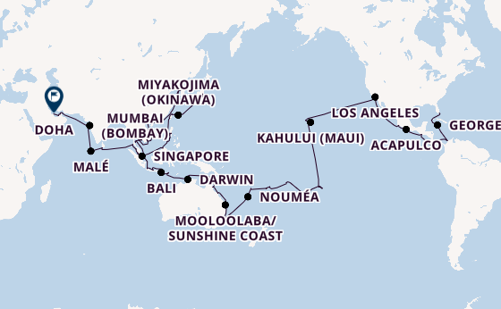 Round-the-World Trip from Miami, Florida, USA with the Vista