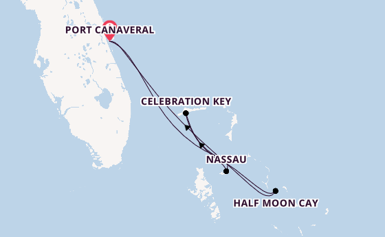 Karibik ab Port Canaveral, USA auf der Carnival Firenze