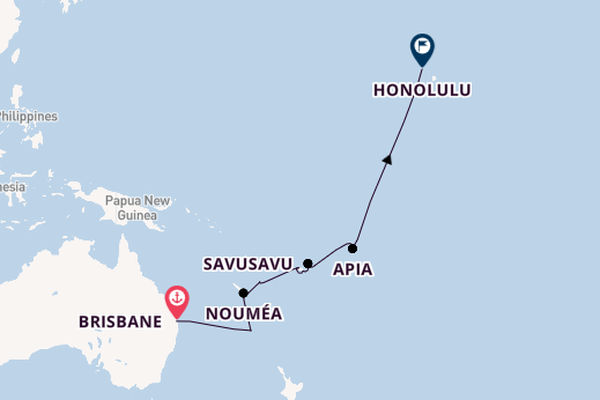 South Pacific from Brisbane, Australia with the Seabourn Quest