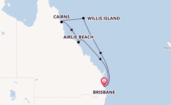 Australien ab Brisbane, Australien auf der Carnival Encounter