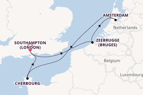 England from Southampton, England with the Queen Victoria