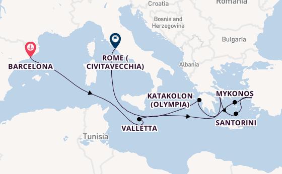 Mediterranean Sea from Australia with the Celebrity Equinox