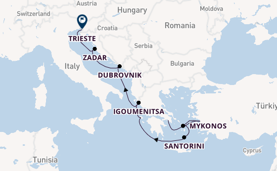 Eastern Mediterranean from Athens (Piraeus), Greece with the Allura