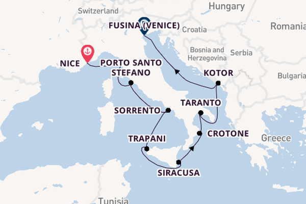 Western Mediterranean from Nice, France with the Azamara Onward