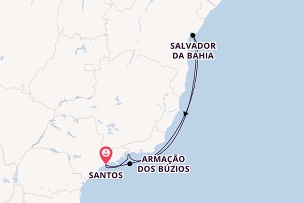 Brazil from Santos, Brazil with the MSC Lirica