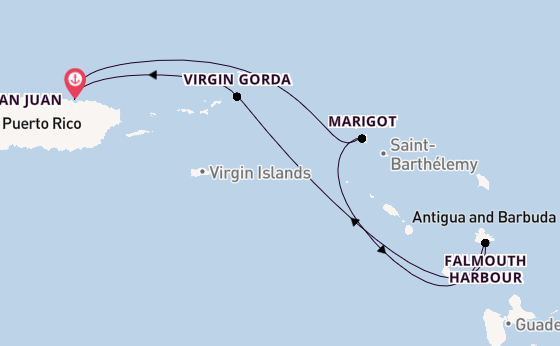 Eastern Caribbean from San Juan, Puerto Rico with the Ilma
