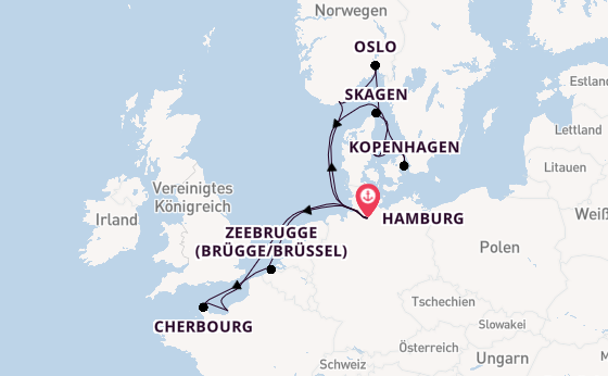 Norwegen ab Hamburg auf AIDAnova