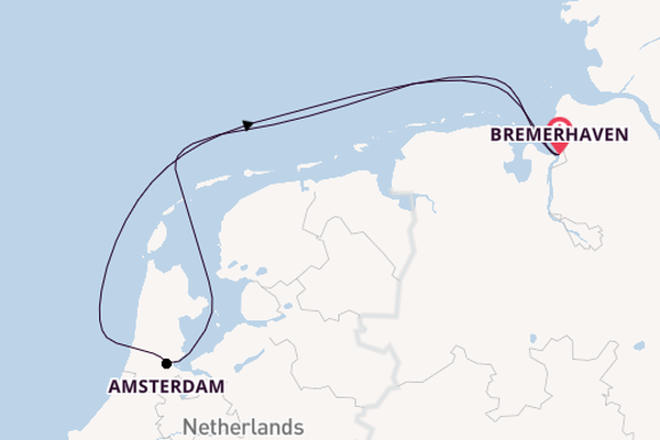 West-Europa vanaf Bremerhaven, Duitsland met de Mein Schiff 2 