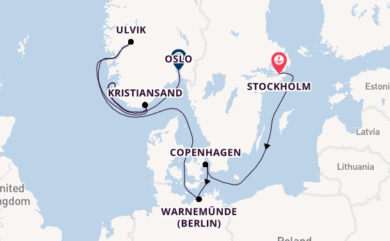 Norway from Stockholm, Sweden with the MSC Magnifica