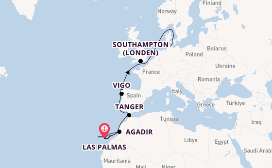 Canarische Eilanden vanaf Las Palmas, Gran Canaria, Spanje met AIDAprima