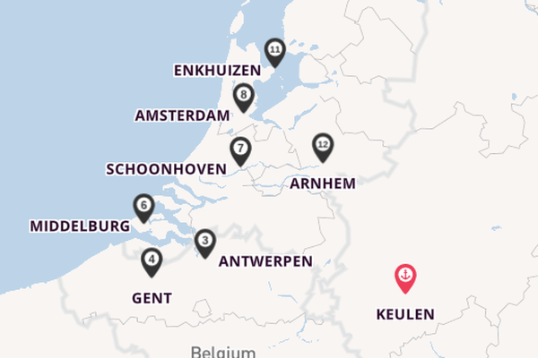 Rijn vanaf Keulen, Duitsland met de Alisa