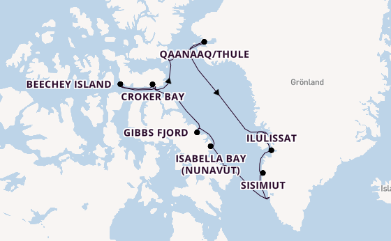 Arktis ab Nuuk, Grönland auf der MS Roald Amundsen