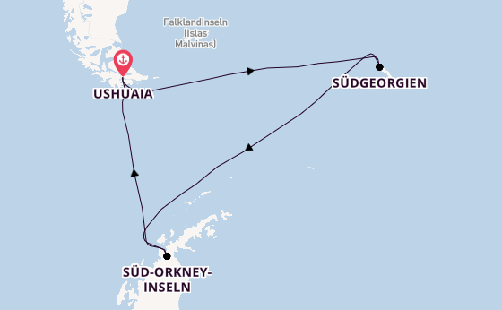 Patagonien ab Ushuaia, Argentinien auf der HANSEATIC inspiration