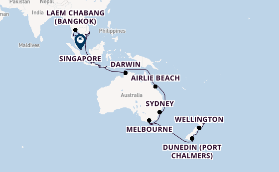Australia and New Zealand from Auckland, New Zealand with the Riviera