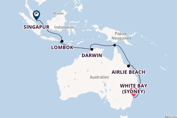 Carnival Adventure - Entdeckerroute Südostasien & Down Under