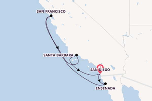 West Coast USA from San Diego, California with the Nieuw Amsterdam