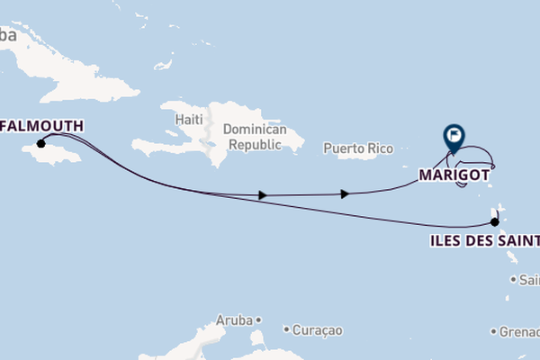 Caribbean vanaf Pointe-à-Pitre, Guadeloupe met de Le Ponant