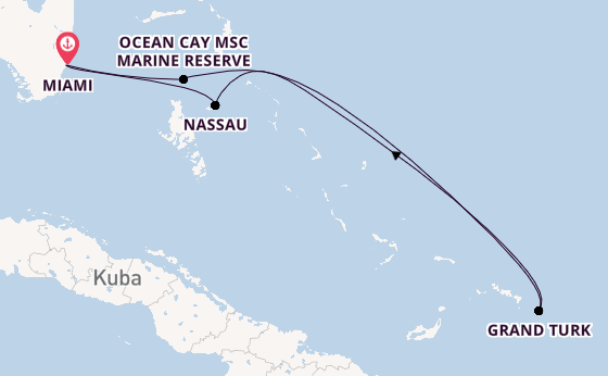 Karibik ab Miami auf der MSC Seashore