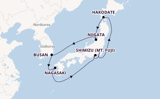 Japan ab Tokio, Japan auf der Diamond Princess
