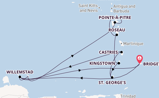 15 day journey from Bridgetown