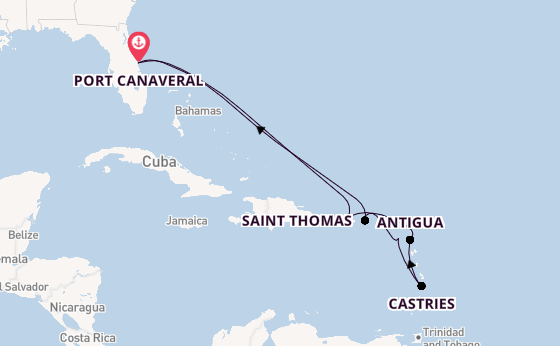 Caribbean from Port Canaveral, Florida with the Star Princess