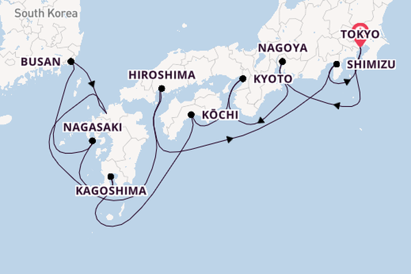 Japan from Tokyo, Japan with the Nautica