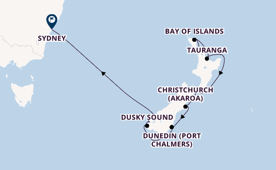 New Zealand from Auckland, New Zealand with the Celebrity Edge