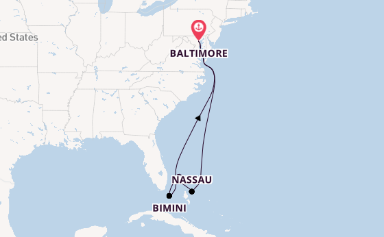 Caribbean vanaf Baltimore, Verenigde Staten met de Vision of the Seas