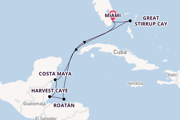 Western Caribbean from Miami, Florida with the Norwegian Encore