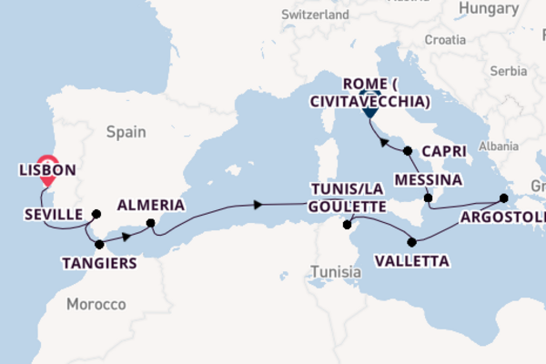 Nautica 13  Lisbon-Rome (Civitavecchia)