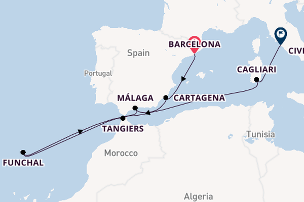 Western Mediterranean from Barcelona, Spain with the Celebrity Equinox
