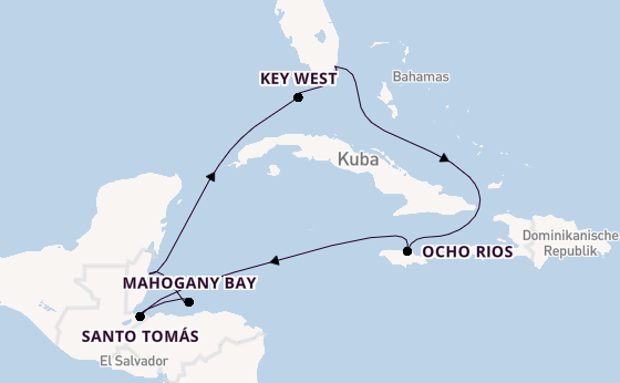 Westliche Karibik ab Miami auf der EXPLORA I