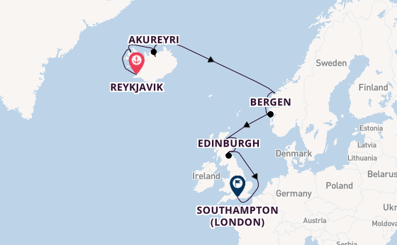 United Kingdom from Reykjavik, Iceland with the Norwegian Star