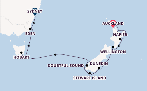 Nieuw Zeeland vanaf Auckland, Nieuw-Zeeland met de Silver Moon