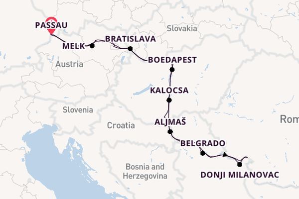 Donau vanaf Passau, Duitsland met de VIVA TWO